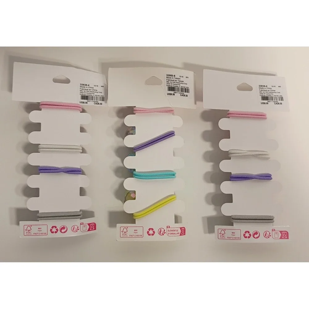 New 3 Pk Pastel Colorful Ponytail Holders from Claire's Club, Animals Disco Ball